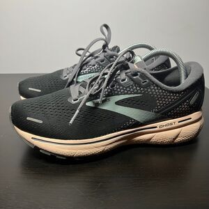 Brooks Women's Ghost 14 Running Shoes Black Pearl Peach Training Jogging Size 8